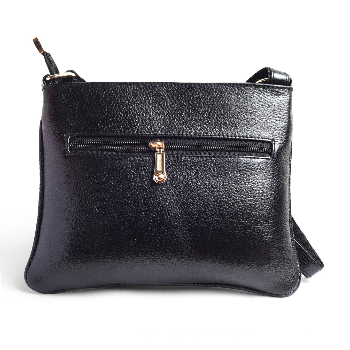 Aura Black Genuine Leather Sling Bag For Girls and  Women