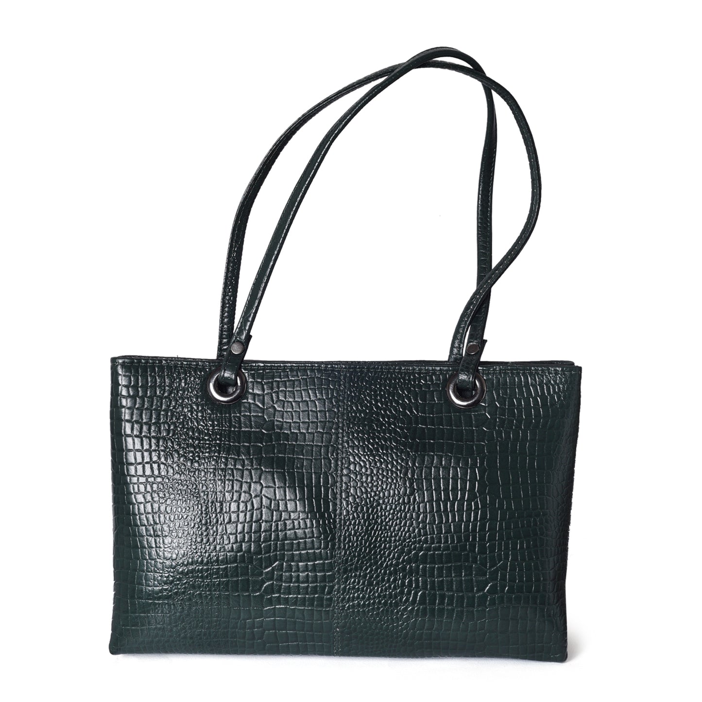Urbane Green Genuine Leather Hand Bag For Girls and Women