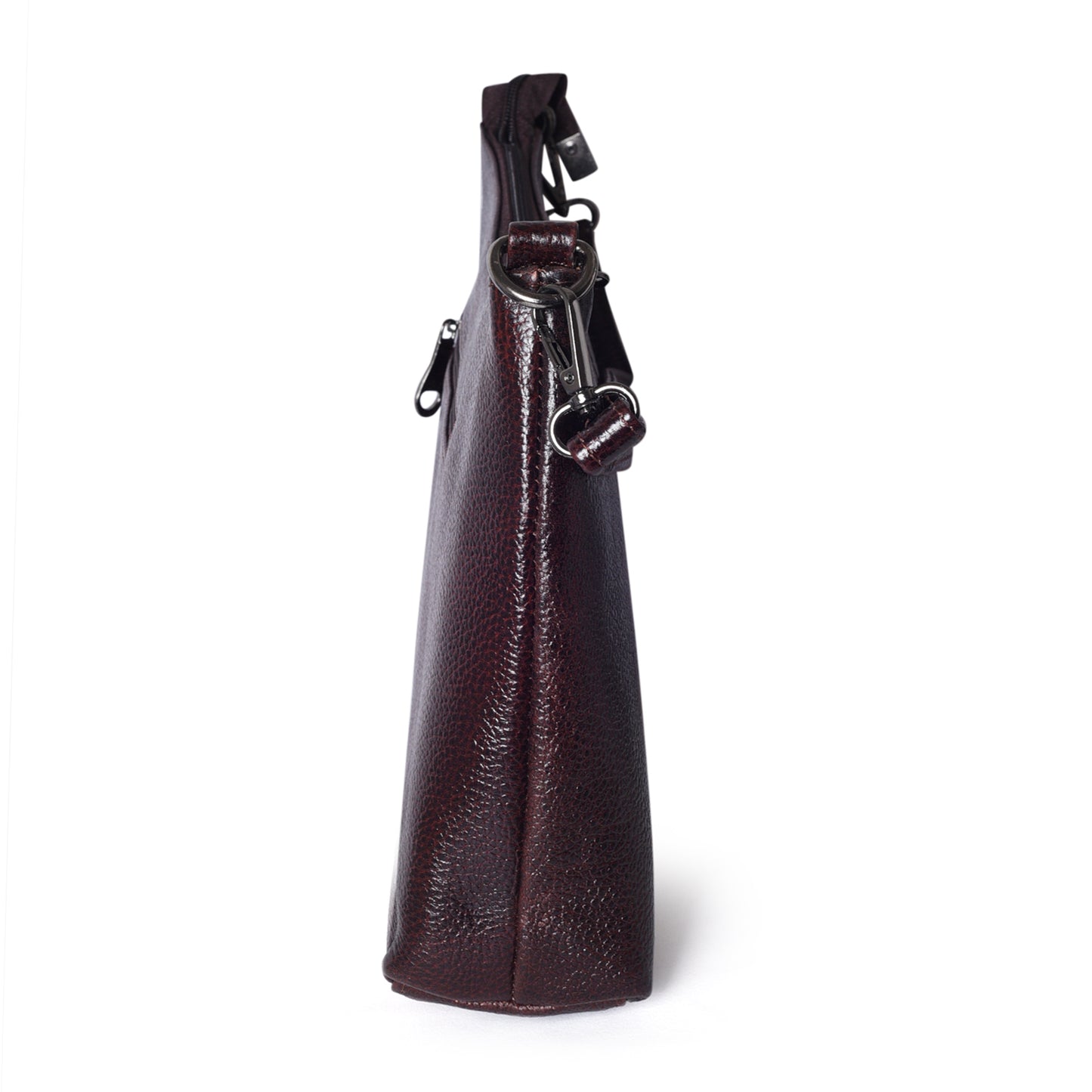 Divina Dark Brown Genuine Leather Hand/Sling Bag For Women