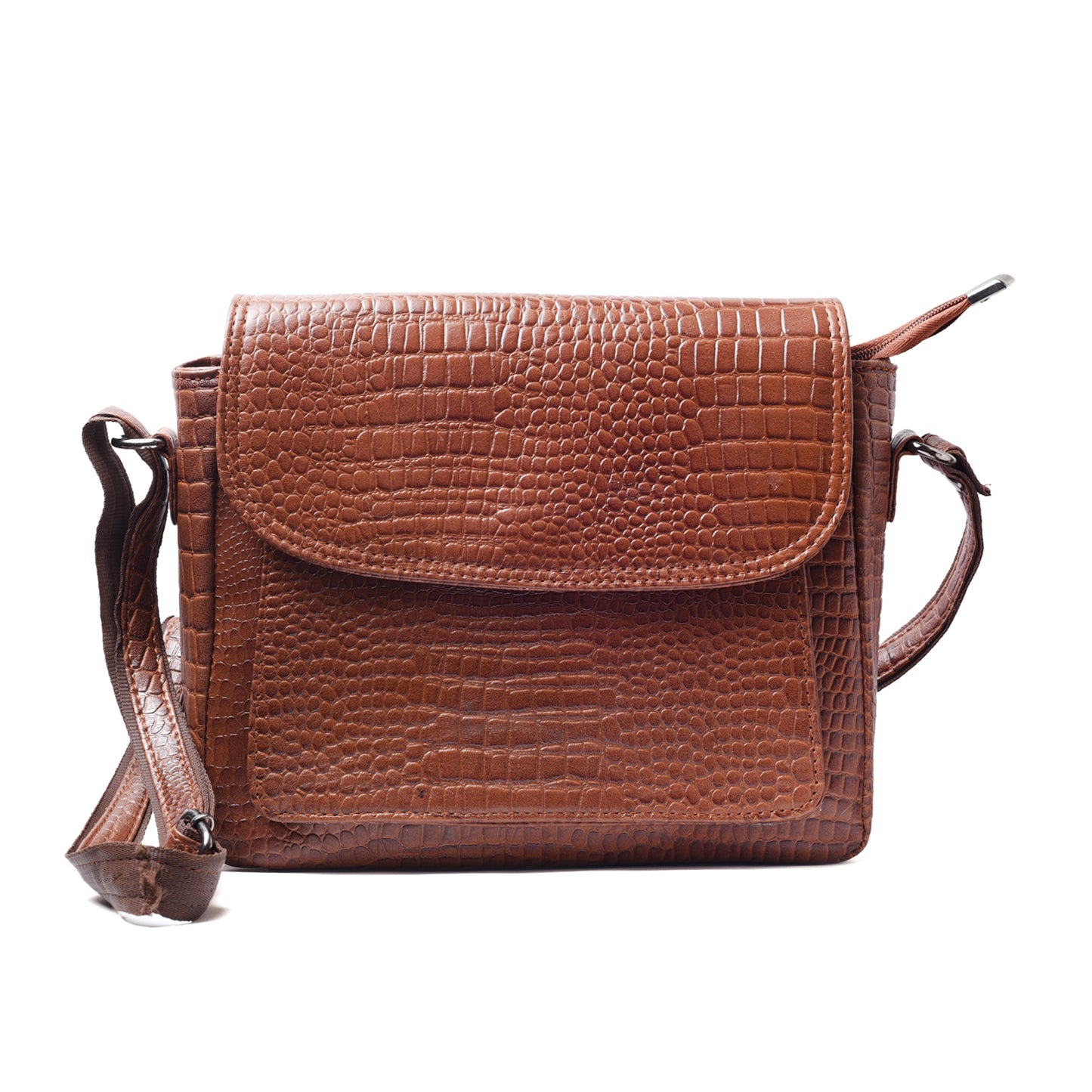 Vogue Brown Genuine Leather Hand Bag For Girls and Women