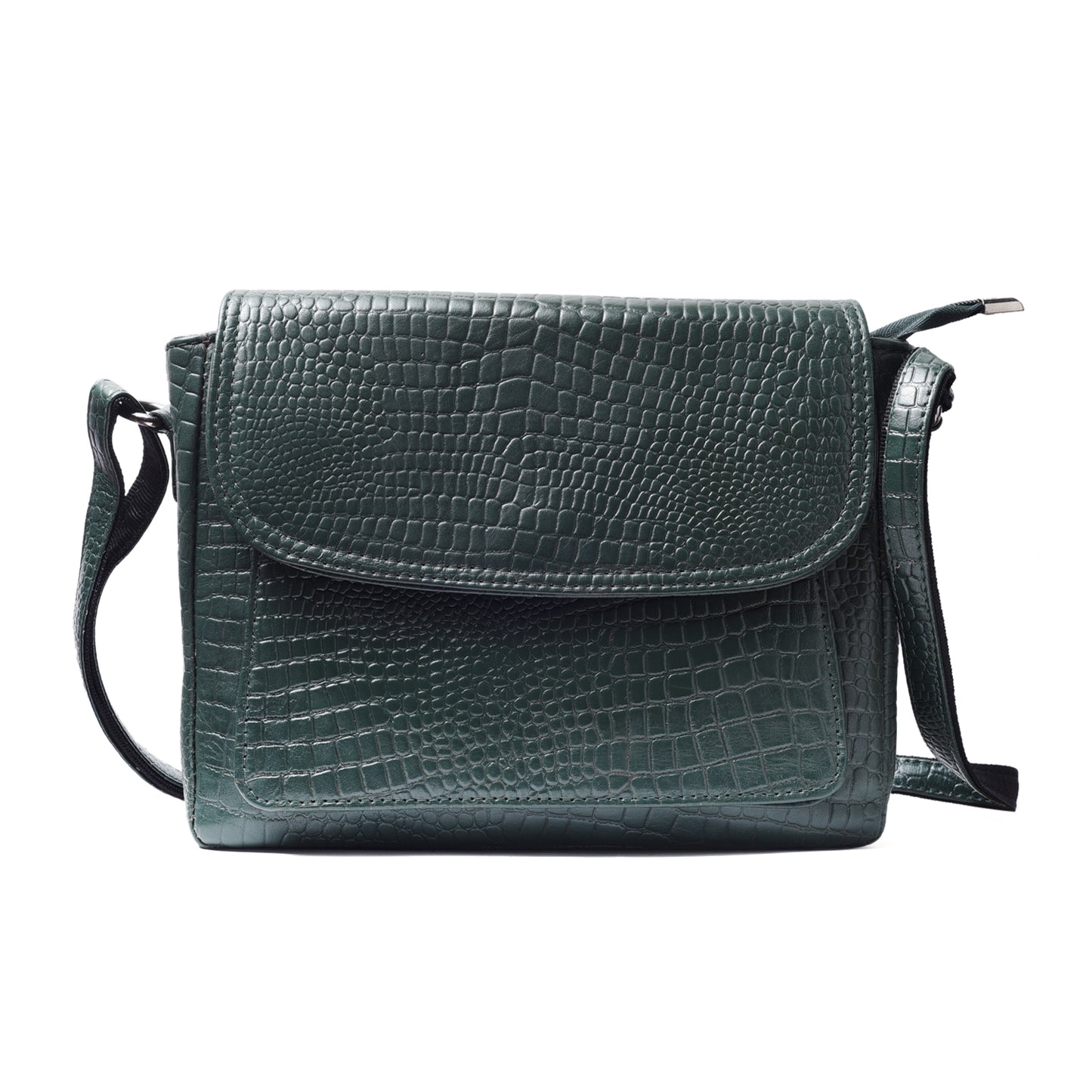 Vogue Green Genuine Leather Hand Bag For Girls and Women