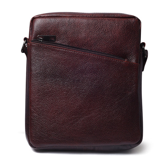 Vanguard Dark Brown Genuine Leather Sling Bag Men