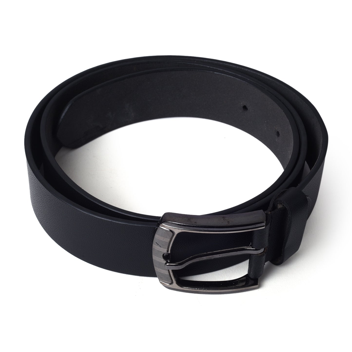 Sleek Black Genuine Leather Belt for Men