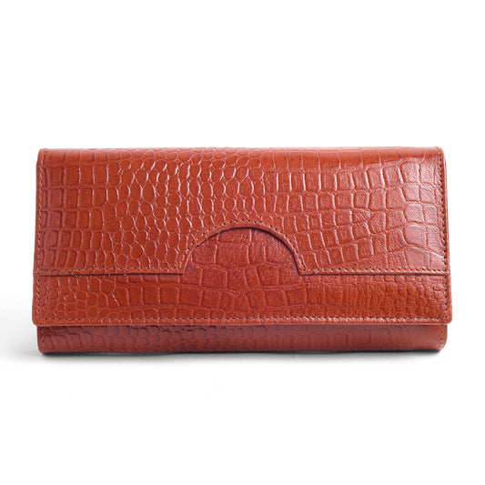 Iconic Tan Genuine Leather Wallet For Women