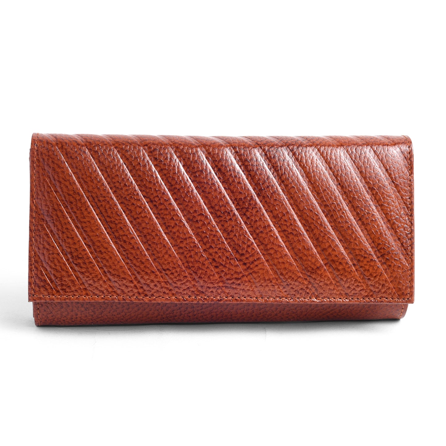 Finesse Tan Genuine Leather Wallet For Women