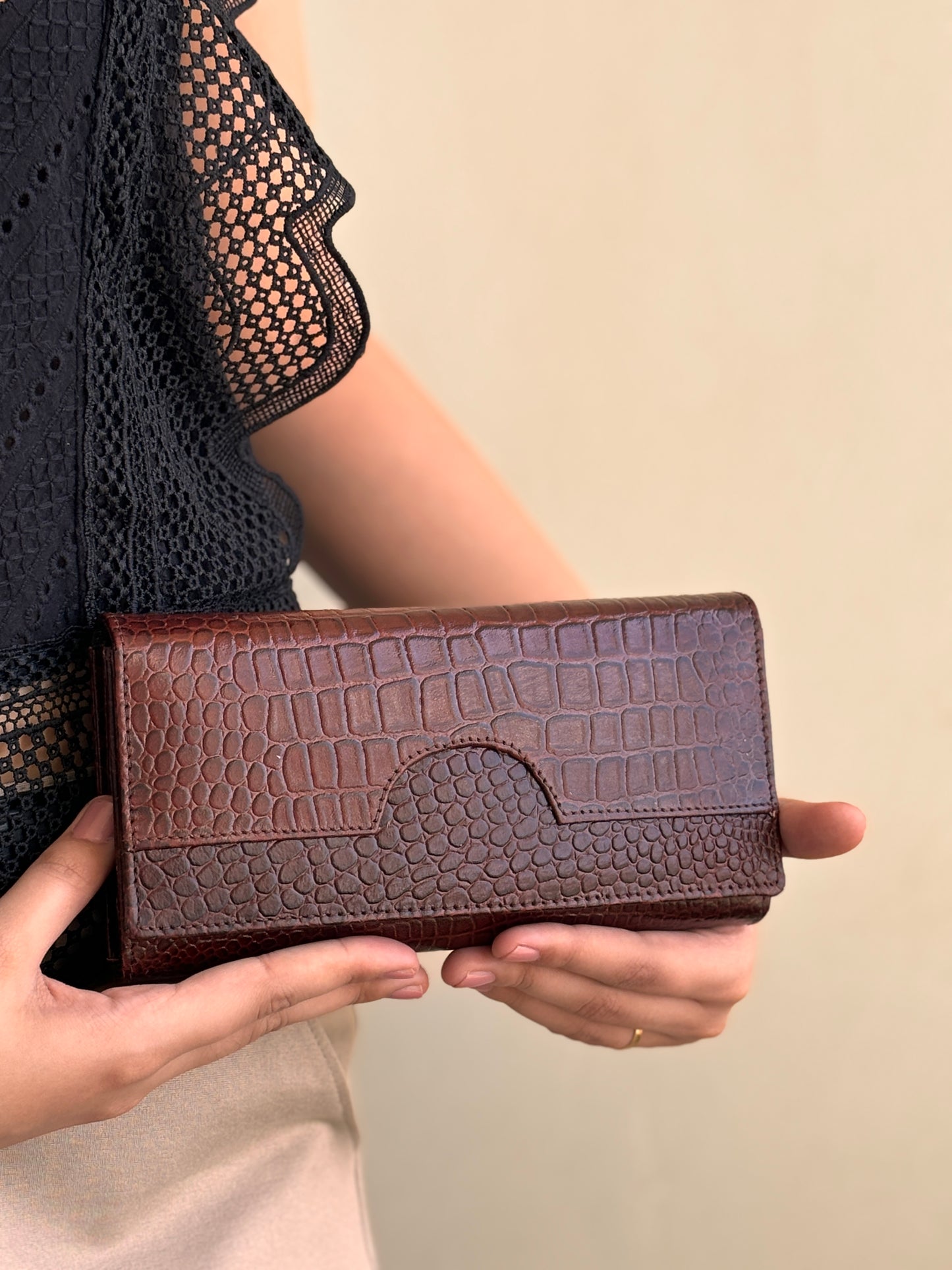 Iconic Brown Genuine Leather Wallet For Women