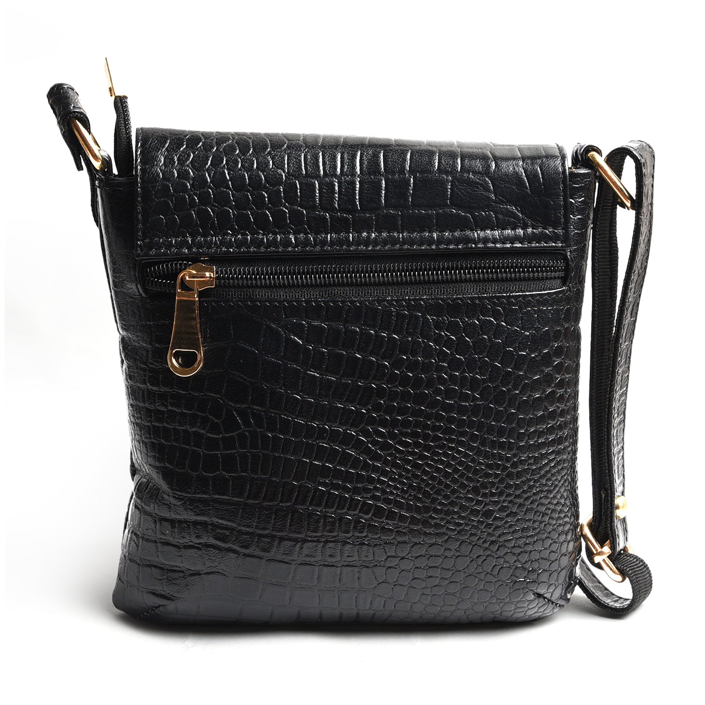 Muse Black Genuine Leather Sling Bag For Girls and  Women